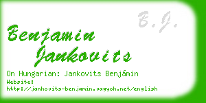 benjamin jankovits business card