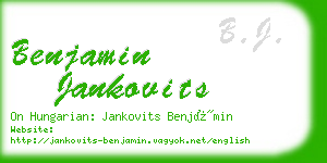 benjamin jankovits business card